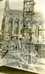 Town Hall Construction, 1928 photo