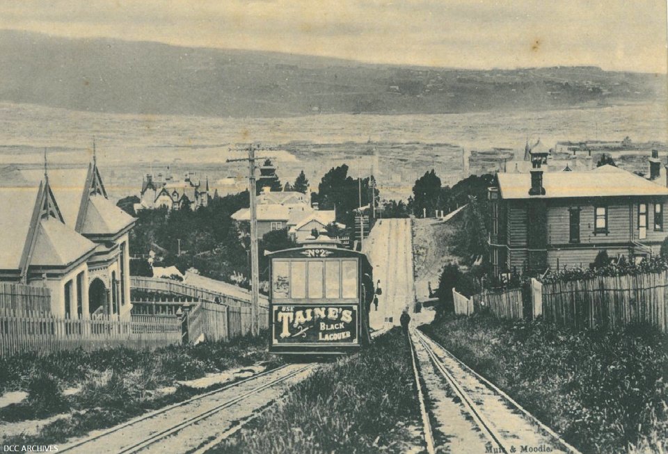 Looking down Cable Tram Line from High Street, Roslyn