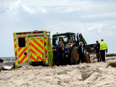 From a few years ago when an Ambulance got stuck on the beach Mudeford.