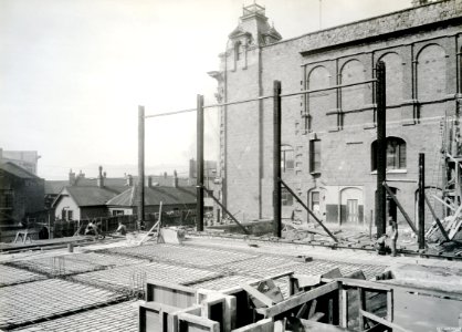 Construction of Dunedin Town Hall photo