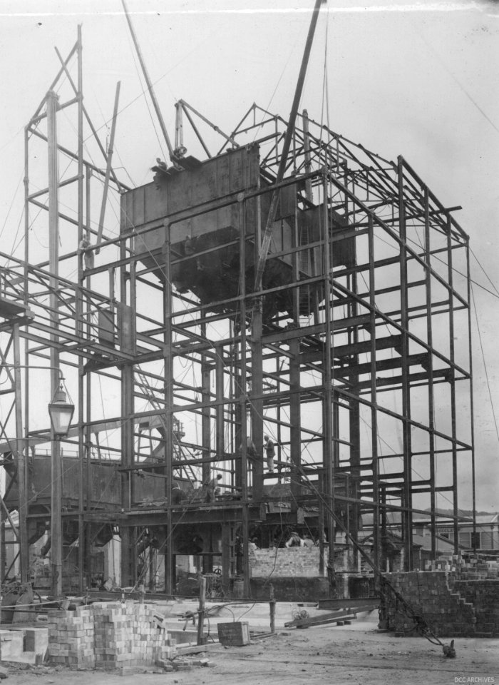 Vertical Retort Installation in progress, Dunedin Gasworks, 1927