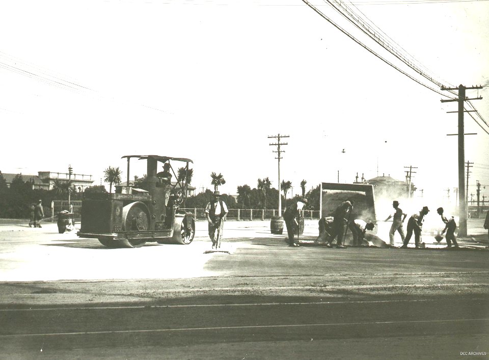 Cumberland Street -  during construction work c1922
