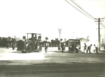Cumberland Street - during construction work c1922 photo