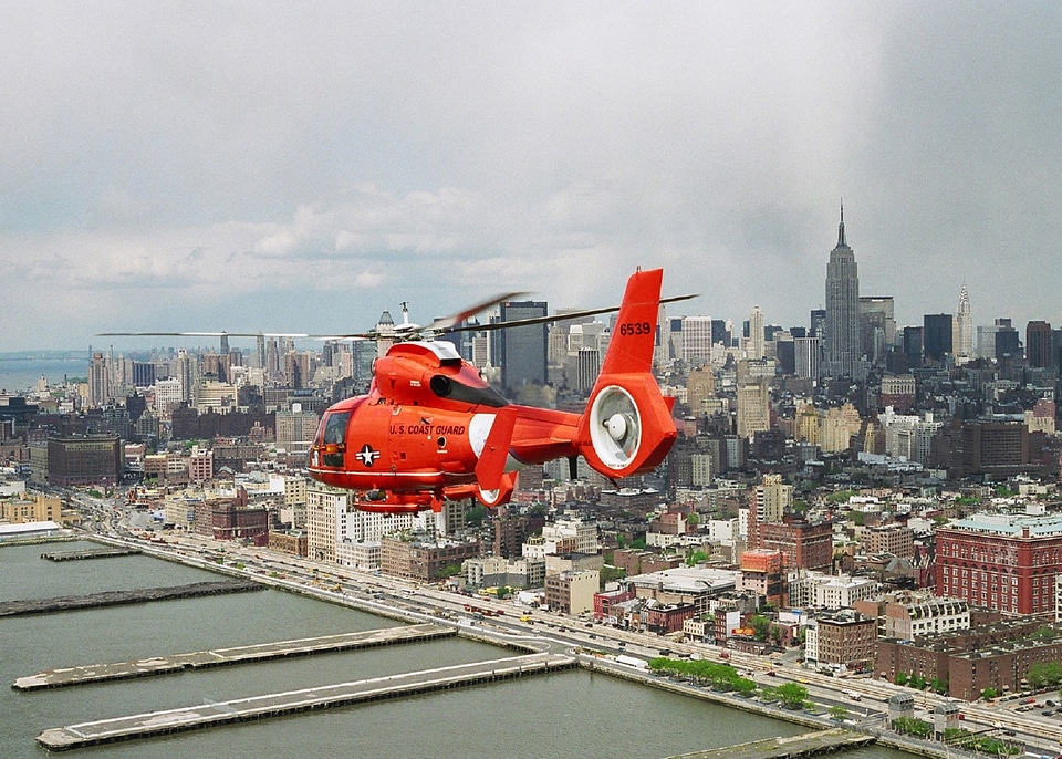 Coast guard flying island