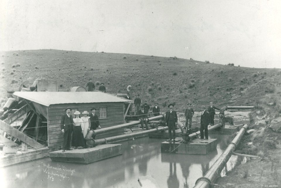 Gold Dredge On Waipori Flat 1900