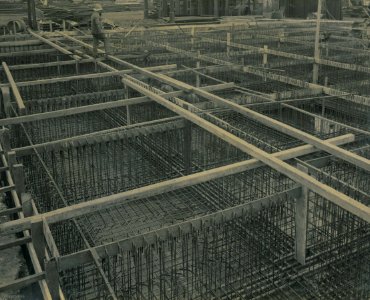 Vertical Retort Installation in progress, Dunedin Gasworks, 1927
