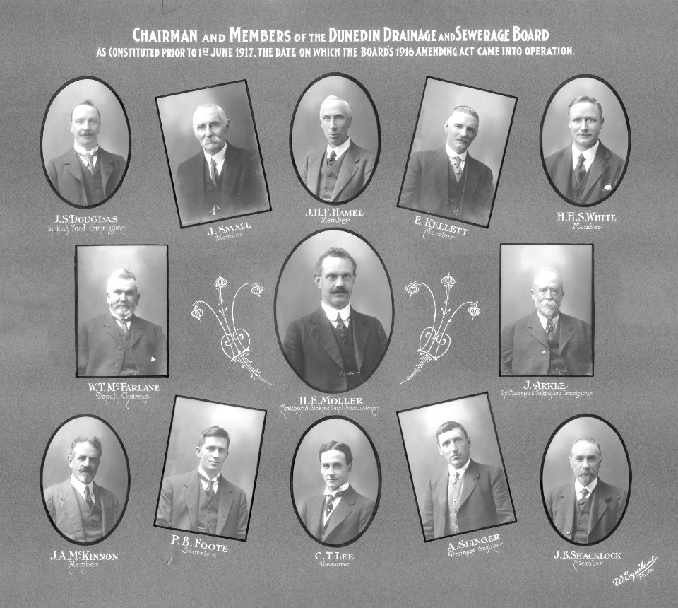 Chairman and Members of the Dunedin Drainage and Sewerage Board, 1917