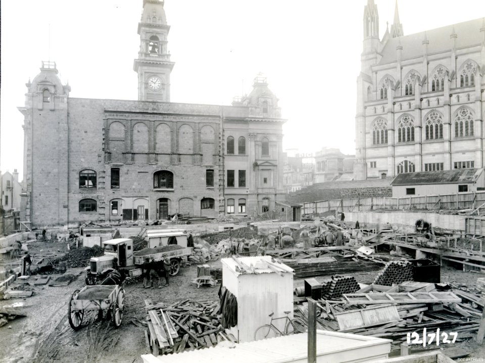 Construction ground work - Dunedin Town Hall