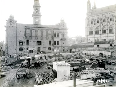 Construction ground work - Dunedin Town Hall