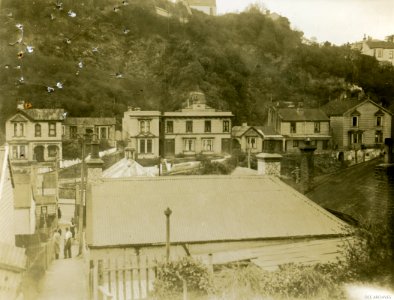Buildings on Maclaggan Street 1937 photo