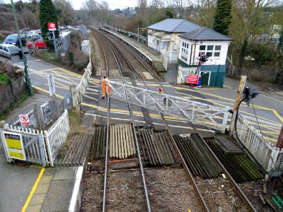 East Farleigh Level Crossing. Still operated the old fashioned way! 😀 photo