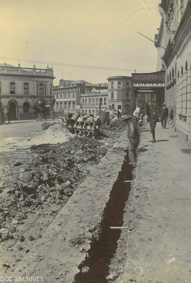 Cable Laying in Manse and Princes Street c1910