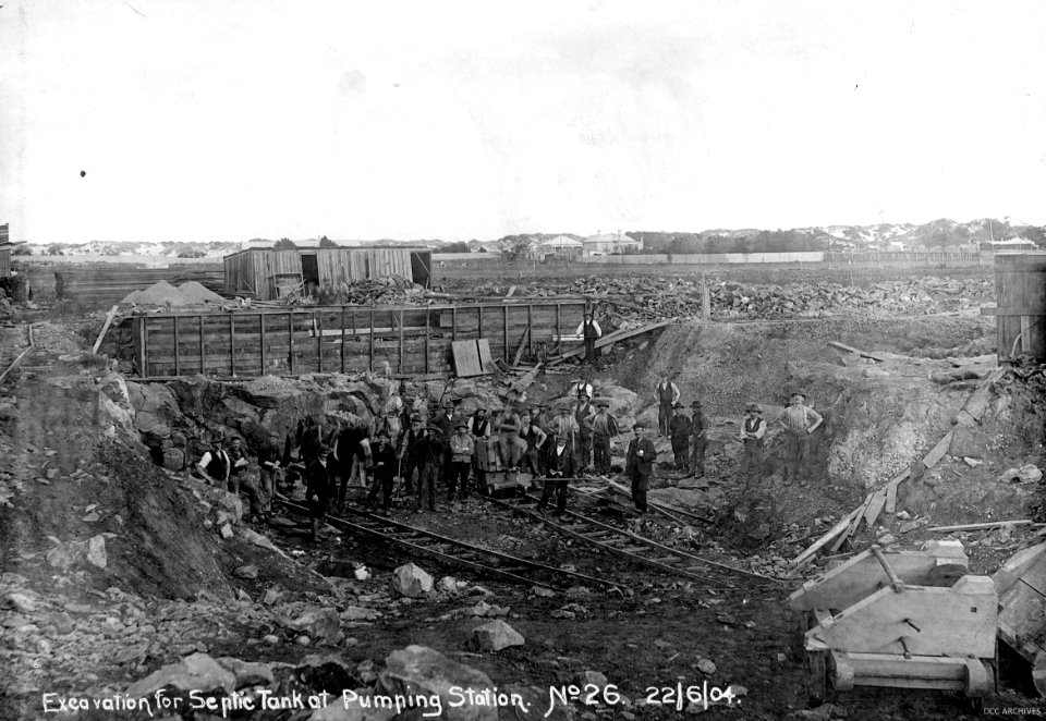 Excavation for Septic Tank at Pumping Station, 1904