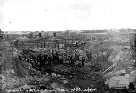 Excavation for Septic Tank at Pumping Station, 1904