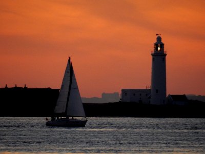 SUNSET FORT VICTORIA ISLE OF WIGHT