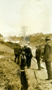 Cable Laying - Main South Road, c1920
