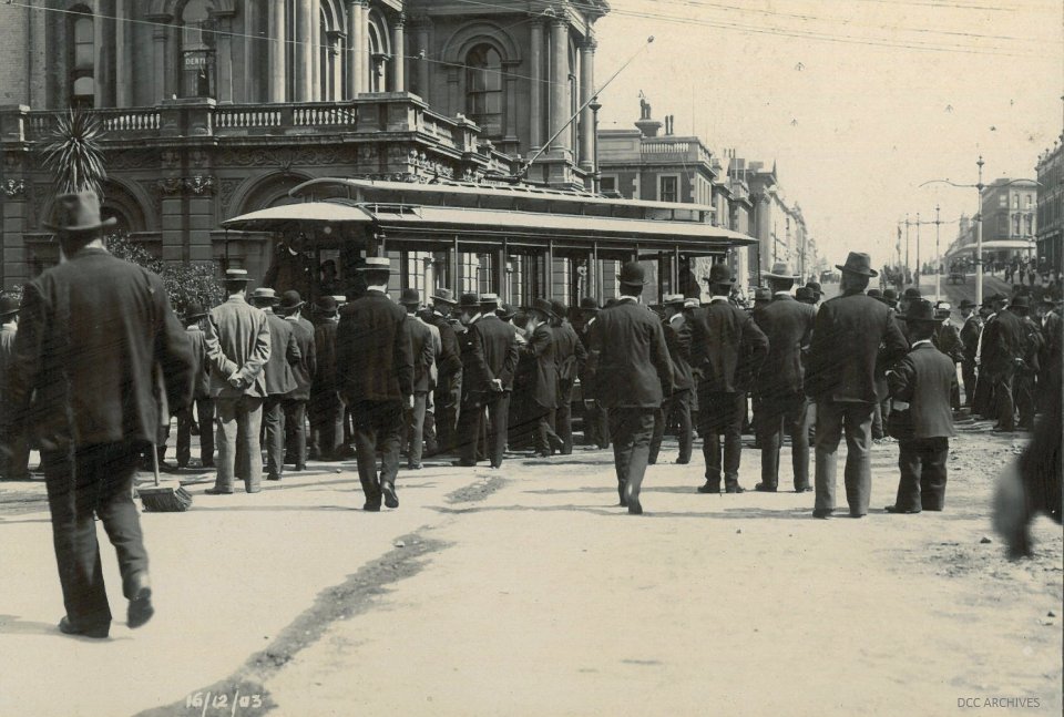 Opening of Dunedin Corporation Electric Tramways - Celebrations Princes Street 1903