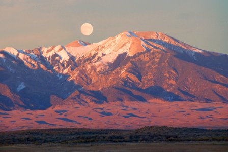 Moonrise, Dunes and Mount Herard