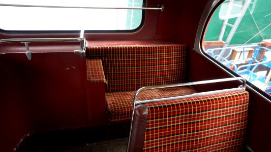 The best seat on an RM bus. Top deck at the back. Leg room. Good view. Arm rest.