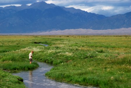 Boy Next to Big Spring Creek photo