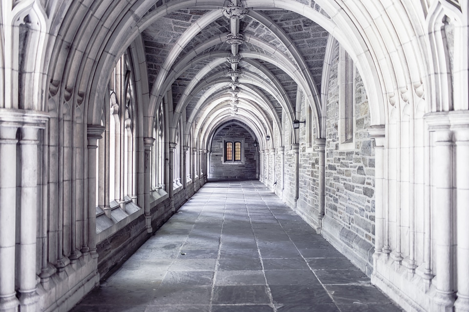 Hallway arches bricks