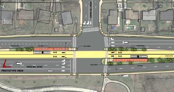 Veirs Mill BRT plan option