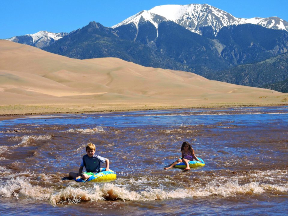 Medano Creek, Two Children Floating