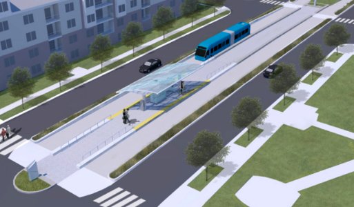 Corridor Cities Transitway station rendering