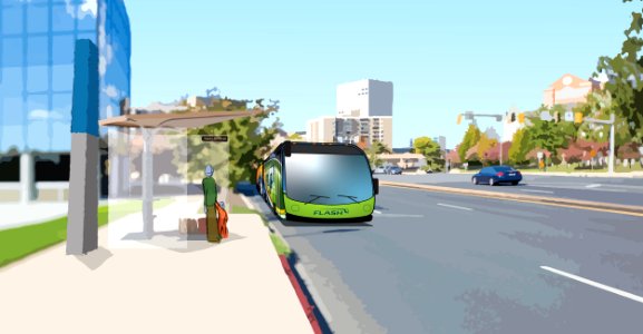 Downtown Rockville Flash BRT rendering