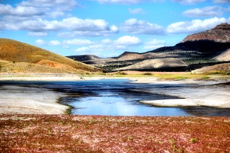 the lake at the painted hills photo