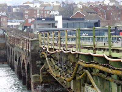 Railway Swing Bridge over Folkestone Harbour