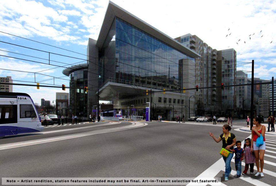 Purple Line Silver Spring Library rendering