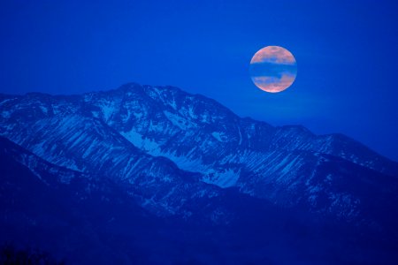 Moon over Little Bear Peak