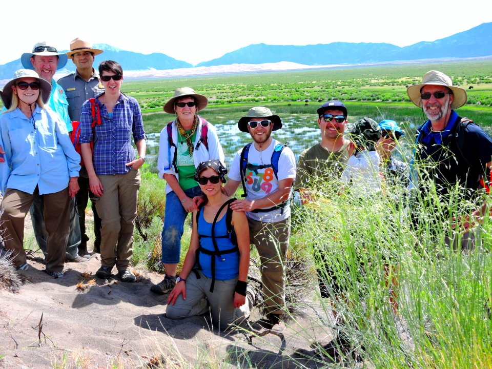 Visitors and Ranger Patrick Above South Twin Lake