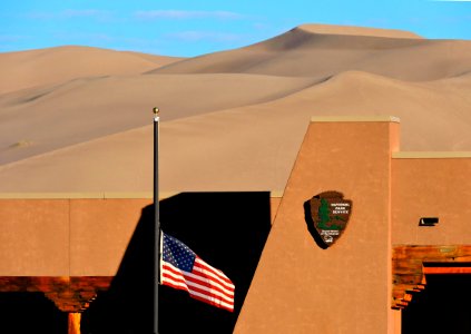 American Flag at Half Staff on Patriot Day