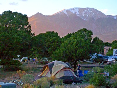Campsite in Pinon Flats Campground
