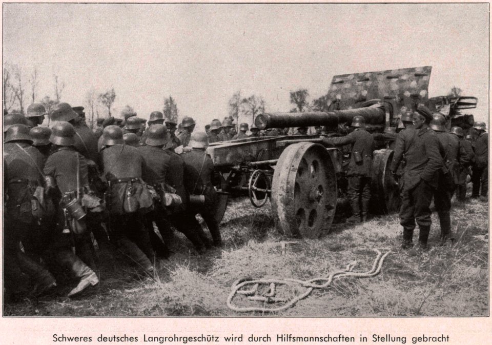 Page 75 Long barrel gun brought into position