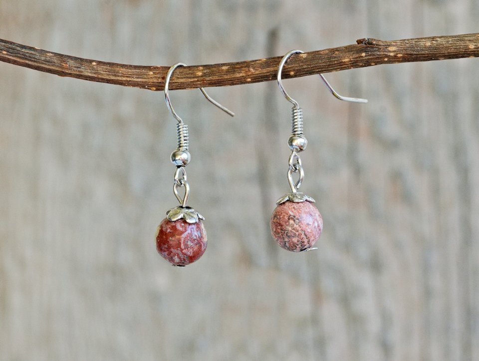leopard skin jasper earrings