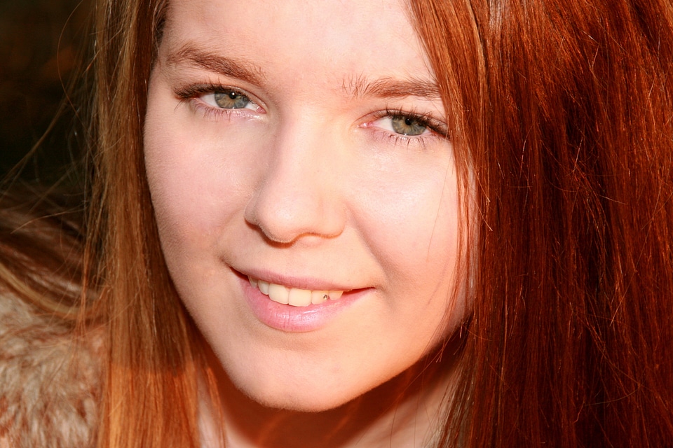 Green eyes portrait beauty