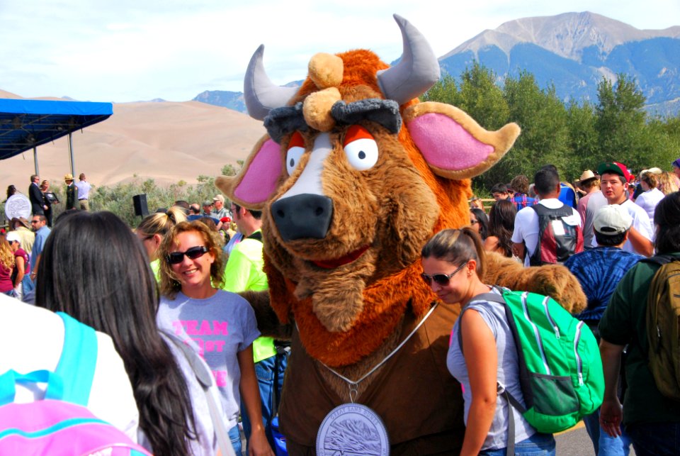 Bison Mascot and Friends