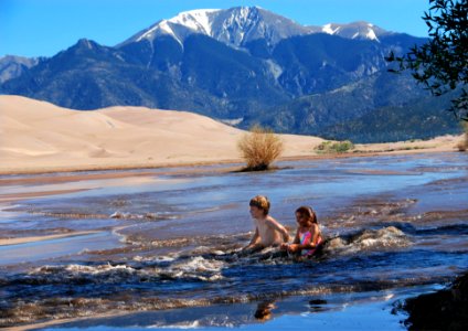 Two Children in Medano Creek