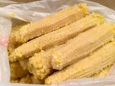 Cobs with kernels removed photo