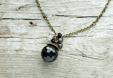 black agate necklace