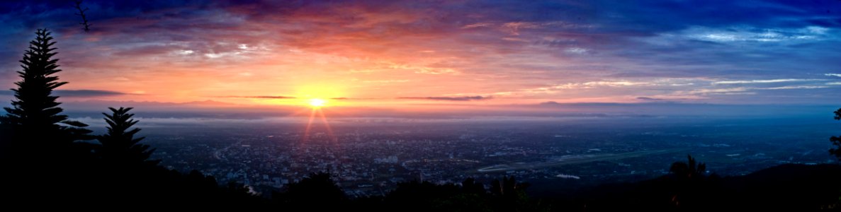 Sunrise above Chiang Mai photo
