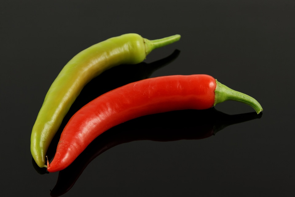 Green red vegetables