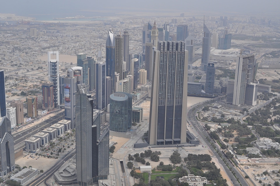 Urban landscape skyscraper burj khalifa view