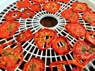 Close-up of dried tomatoes photo
