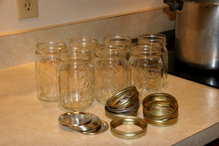 Canning jars, lids and rings 1