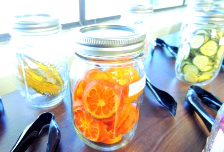 Dehydrated oranges and zucchini