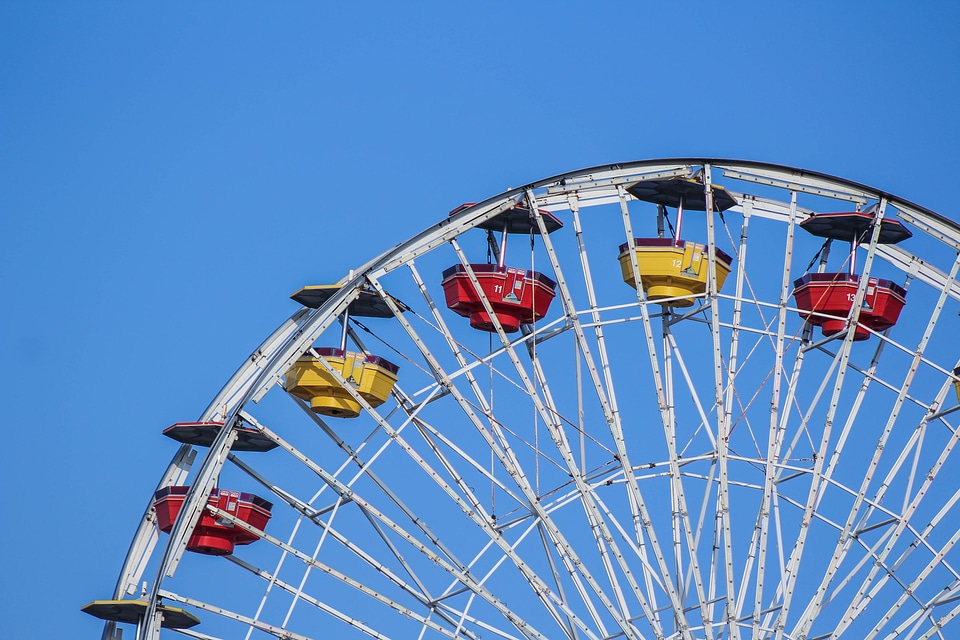 Observation wheel passenger cars cabins
